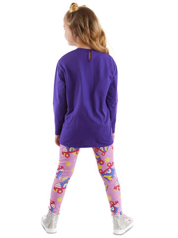 Denokids 2-częściowy zestaw "Skate Unicorn" w kolorze jasnoróżowo-fioletowym