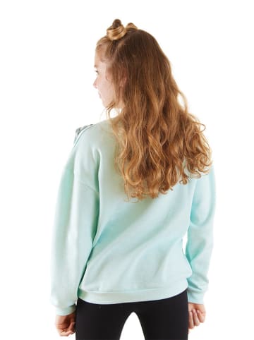 Denokids Sweatshirt "Flowers" turquoise