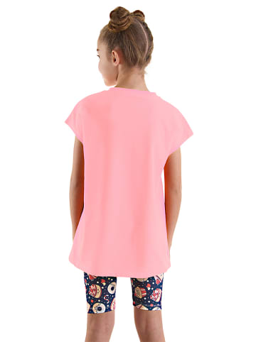 Denokids 2-delige outfit "Sweet Party" lichtroze/donkerblauw