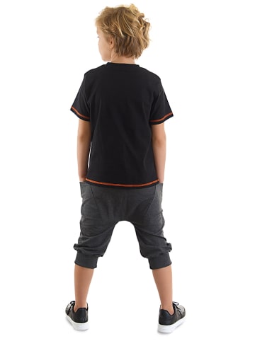 Denokids 2-delige outfit: "Loading" zwart/antraciet