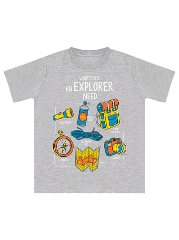 Denokids 2-delige outfit "Explorer" grijs/blauw