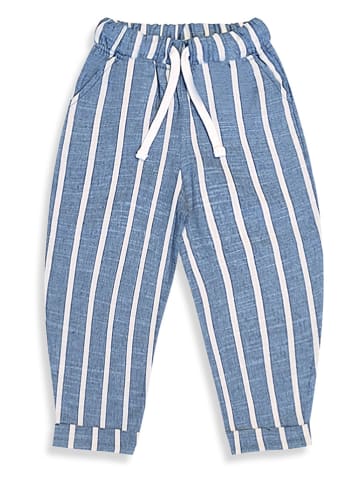 Denokids Broek blauw/wit