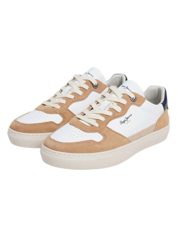 Pepe Jeans FOOTWEAR Sneakersy "Camden Nature" w kolorze biało-beżowym