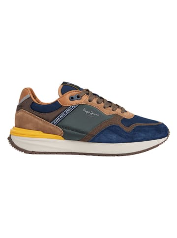 Pepe Jeans FOOTWEAR Sneakersy "Buster Pro" w kolorze granatowo-jasnobrązowym