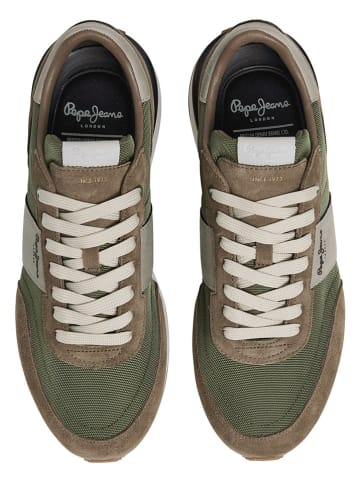 Pepe Jeans FOOTWEAR Sneakers "Buster Supra" in Khaki/ Hellbraun