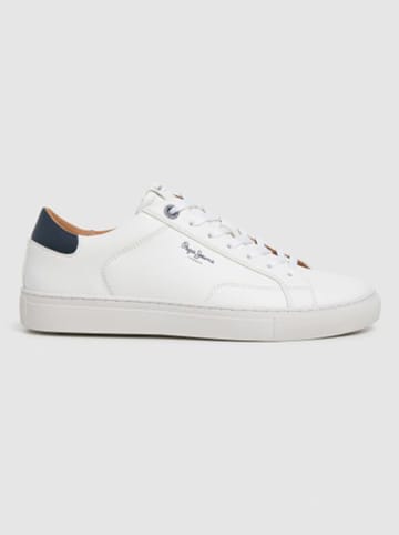 Pepe Jeans FOOTWEAR Sneakers "Joe Basic" wit/donkerblauw