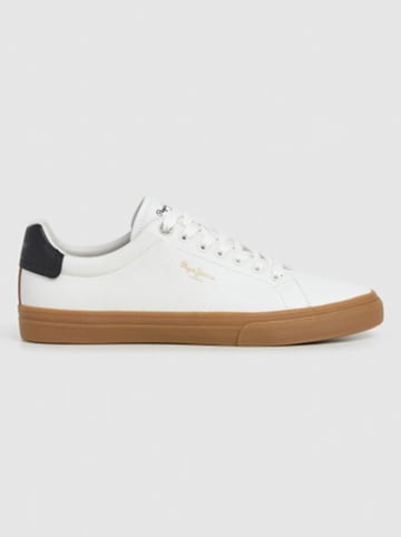 Pepe Jeans FOOTWEAR Sneakers "Kenton Base" in Weiß/ Dunkelblau