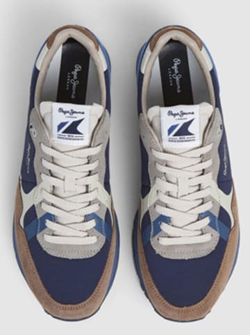 Pepe Jeans FOOTWEAR Sneakers "Brit Prints" in Blau/ Dunkelblau