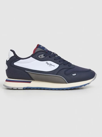 Pepe Jeans FOOTWEAR Sneakers "Bexley South" in Dunkelblau/ Weiß/ Grau