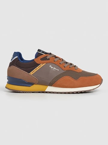 Pepe Jeans FOOTWEAR Sneakers "London Brick" in Hellbraun/ Dunkelblau