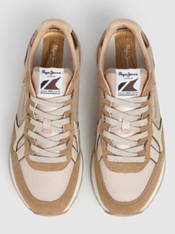 Pepe Jeans FOOTWEAR Sneakers "Brit Mirror" lichtbruin/beige