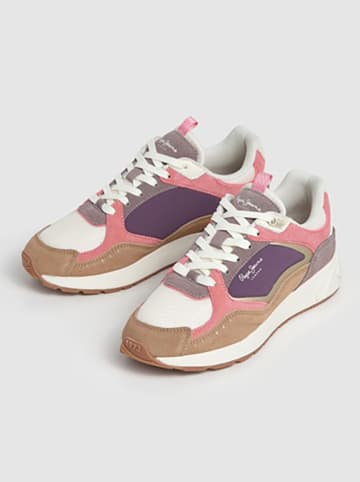 Pepe Jeans FOOTWEAR Sneakers "Marlon Sports" in Hellbraun/ Rosa/ Lila