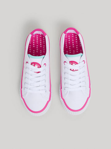 Pepe Jeans FOOTWEAR Sneakersy w kolorze biało-różowym
