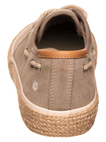 Pepe Jeans FOOTWEAR Skórzane espadryle w kolorze beżowym