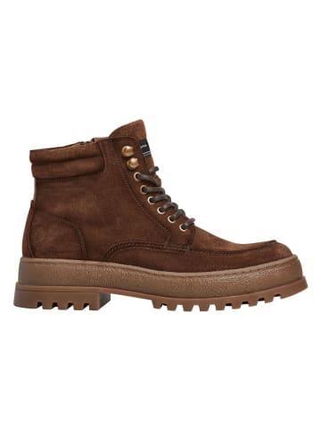 Pepe Jeans FOOTWEAR Leder-Boots "Lincoln Nature" in Braun