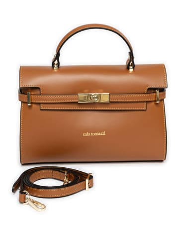 Mia Tomazzi Henkeltasche "Tazzoli" in Hellbraun - (B)27 x (H)19 x (T)11 cm