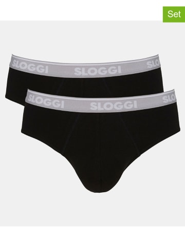 Sloggi Slipy (2 pary) w kolorze czarnym