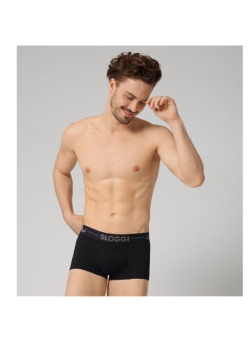 Sloggi 2er-Set: Boxershorts in Schwarz/ Weiß
