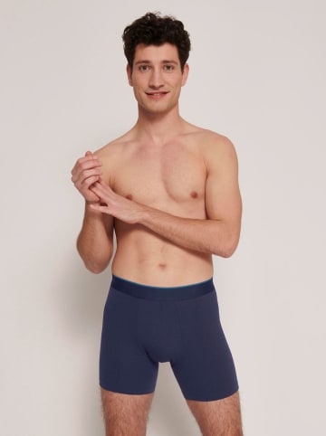 Sloggi 2er-Set: Boxershorts in Dunkelblau/ Blau
