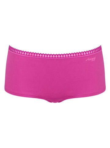 Sloggi Pełne figi (3 pary) w kolorze różowo-czerwono-białym