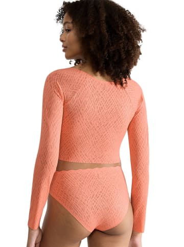 Sloggi Koszulka "Zero Feel" w kolorze brzoskwiniowym