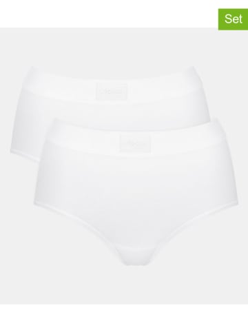 Sloggi Pełne figi high waist (2 pary) "Double Comfort" w kolorze białym