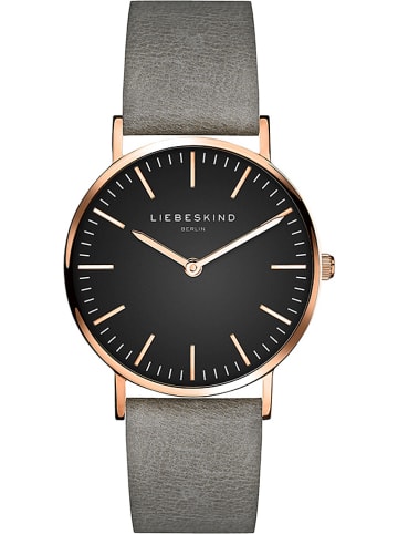 Liebeskind Kwartshorloge grijs/roségoudkleurig/zwart