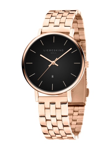 Liebeskind Kwartshorloge roségoudkleurig/zwart