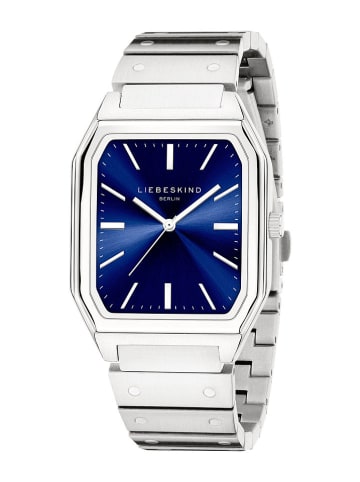 Liebeskind Kwartshorloge zilverkleurig/blauw