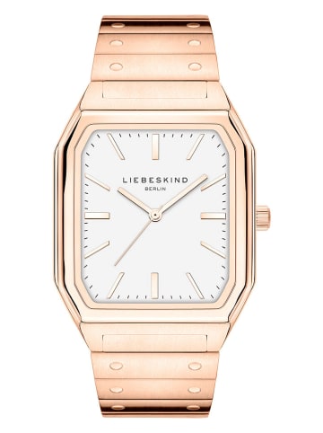 Liebeskind Kwartshorloge roségoudkleurig/wit