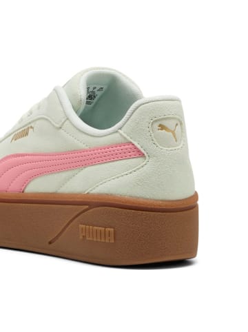 Puma Skórzane sneakersy "Club II Era" w kolorze zielono-różowym