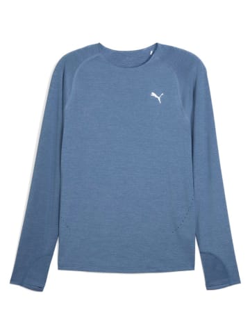 Puma Lauflongsleeve "Cloudspun" blauw
