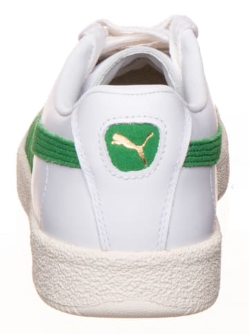 Puma Leder-Sneakers "Oslo-City" in Weiß/ Grün