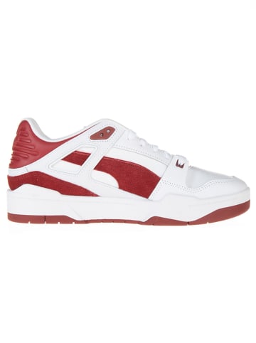 Puma Leder-Sneakers "C-Pma Slipstream" in Weiß/ Rot