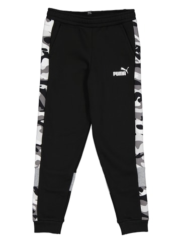 Puma Sweathose "ESS+ Camo" in Schwarz/ Weiß