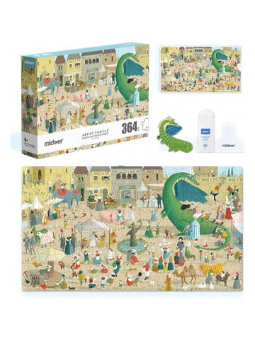 Mideer 364-częściowe puzzle "Bazar and dragon knight" - 6+