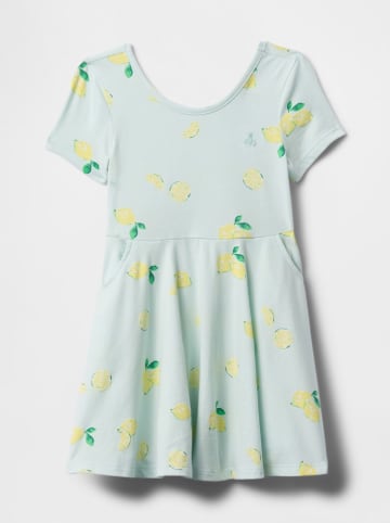 GAP Jurk lichtblauw/geel/groen