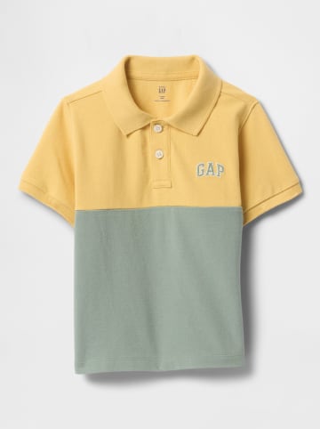 GAP Poloshirt groen/geel