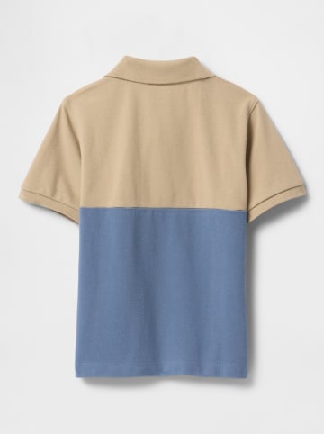 GAP Poloshirt in Beige/ Blau