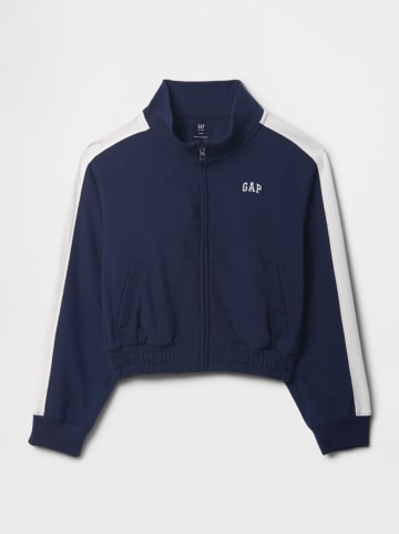 GAP Sweatjacke in Dunkelblau/ Weiß