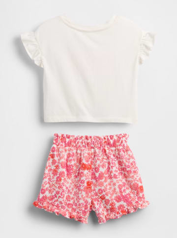GAP 2-delige outfit wit/lichtroze/rood
