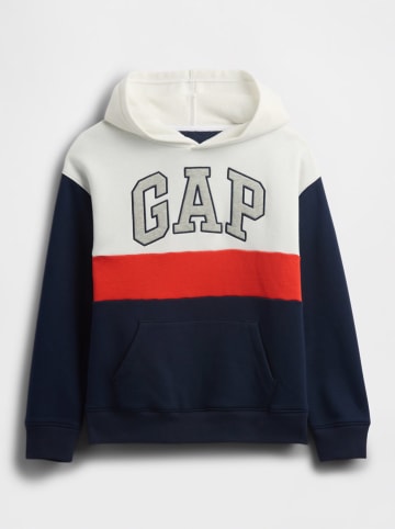 GAP Hoodie donkerblauw/wit/rood