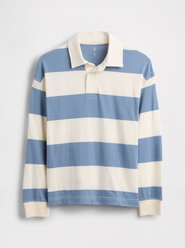 GAP Poloshirt in Hellblau/ Creme