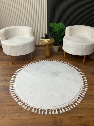 Mioli Hochflor-Teppich in Weiß