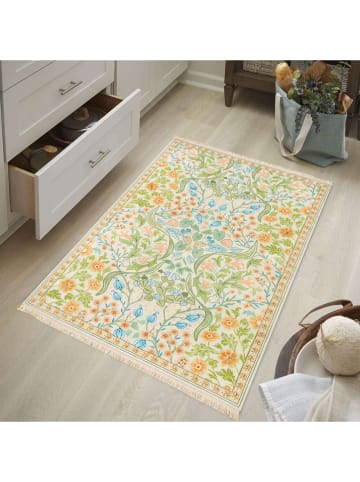 Mioli Bawełniany dywan "303" w kolorze kremowym ze wzorem