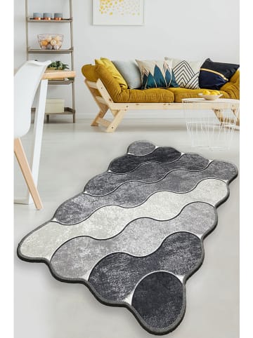 Mioli Kurzflor-Teppich in Grau