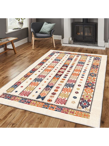 Mioli Laagpolig tapijt "Els" meerkleurig/crème