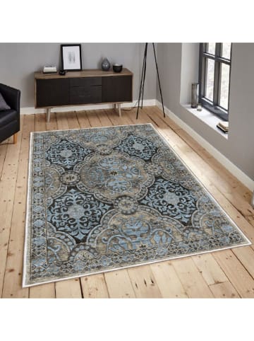 Mioli Dywan "Els" w kolorze beżowo-czarno-błękitnym