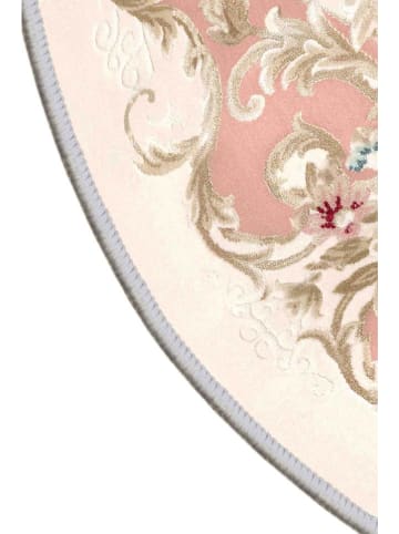 Mioli Laagpolig tapijt crème/lichtroze/groen