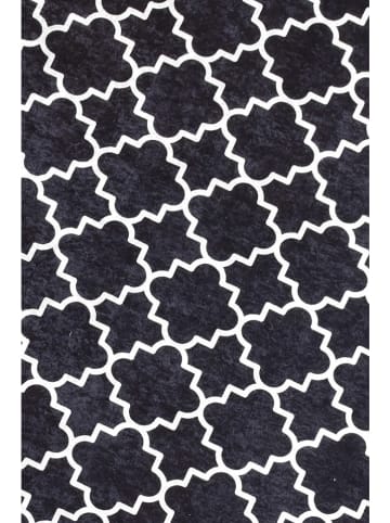 Mioli Kurzflor-Teppich in Schwarz/ Weiß